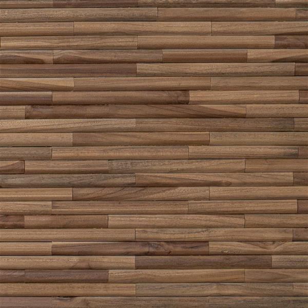 Grote foto vidaxl hoofdbord wandgemonteerd naturel 180 cm massief teakhout antiek en kunst stoelen en banken