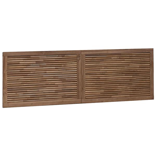 Grote foto vidaxl hoofdbord wandgemonteerd naturel 160 cm massief teakhout antiek en kunst stoelen en banken