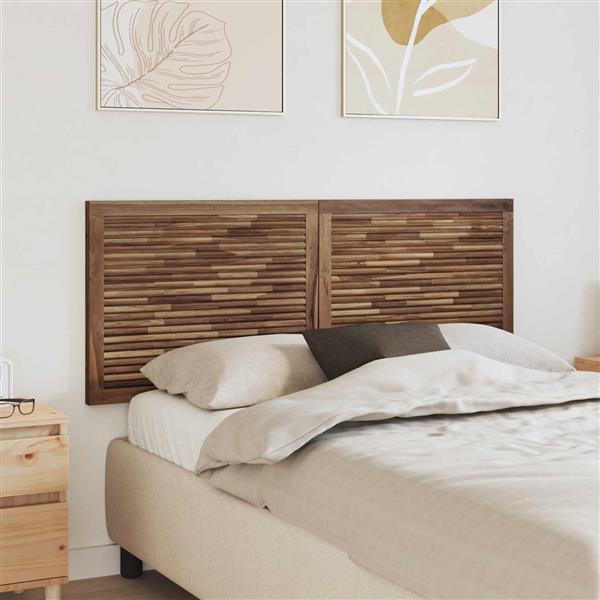 Grote foto vidaxl hoofdbord wandgemonteerd naturel 140 cm massief teakhout antiek en kunst stoelen en banken