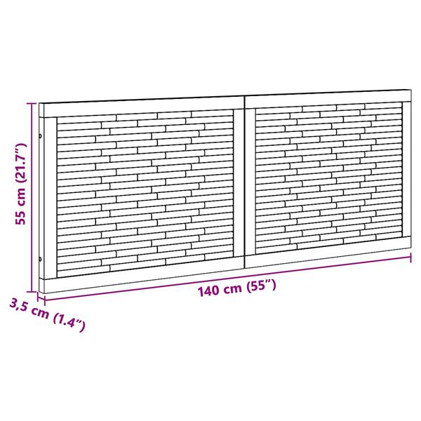 Grote foto vidaxl hoofdbord wandgemonteerd naturel 140 cm massief teakhout antiek en kunst stoelen en banken