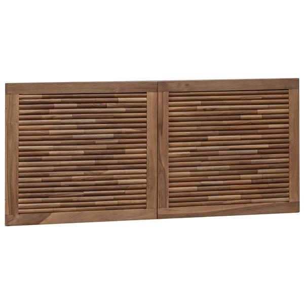 Grote foto vidaxl hoofdbord wandgemonteerd naturel 120 cm massief teakhout antiek en kunst stoelen en banken