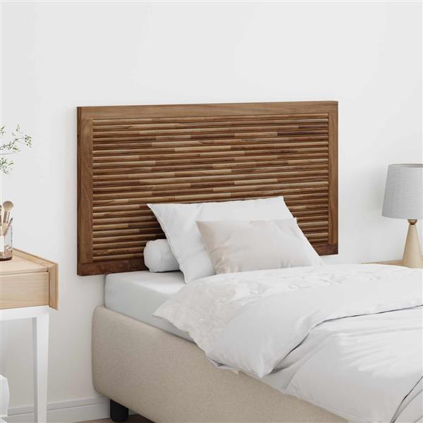 Grote foto vidaxl hoofdbord wandgemonteerd naturel 100 cm massief teakhout antiek en kunst stoelen en banken