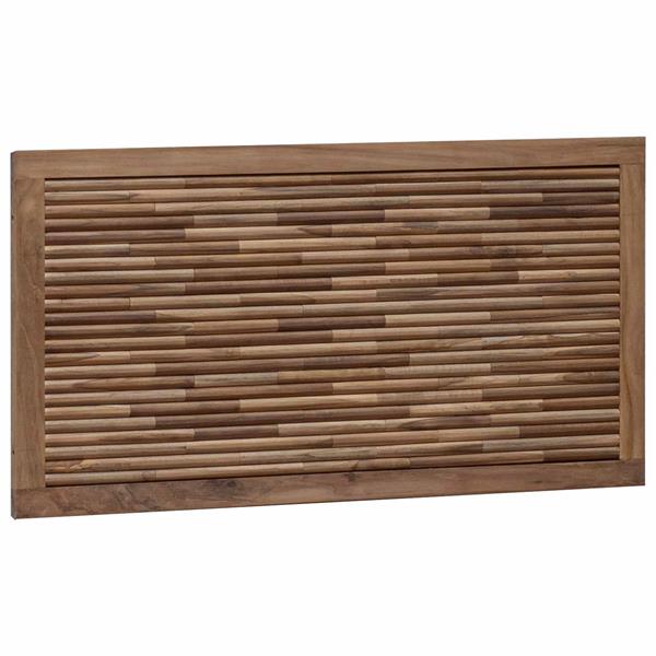 Grote foto vidaxl hoofdbord wandgemonteerd naturel 100 cm massief teakhout antiek en kunst stoelen en banken