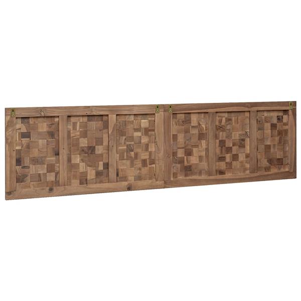 Grote foto vidaxl hoofdbord naturel massief teakhout antiek en kunst stoelen en banken