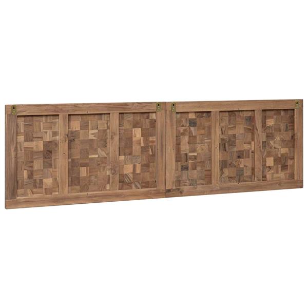 Grote foto vidaxl hoofdbord naturel massief teakhout antiek en kunst stoelen en banken