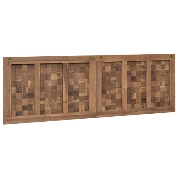 Grote foto vidaxl hoofdbord naturel massief teakhout antiek en kunst stoelen en banken