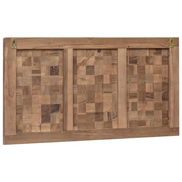 Grote foto vidaxl hoofdbord naturel massief teakhout antiek en kunst stoelen en banken