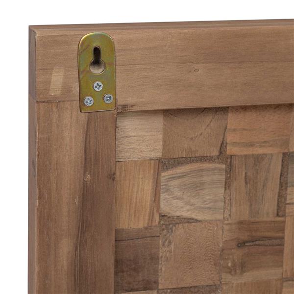 Grote foto vidaxl hoofdbord naturel massief teakhout antiek en kunst stoelen en banken