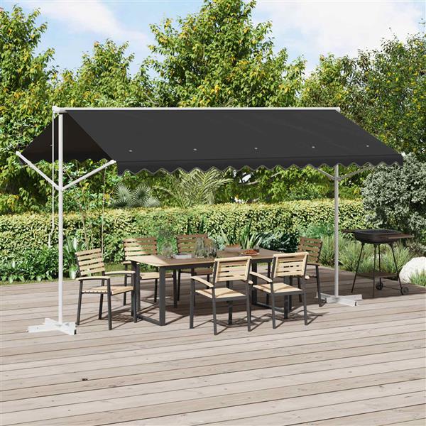 Grote foto vidaxl vrijstaande luifel antracietkleurig 4 3 m polyester tuin en terras overige tuin en terras