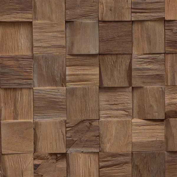 Grote foto vidaxl hoofdbord wandgemonteerd naturel 160 cm massief teakhout antiek en kunst stoelen en banken