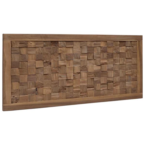 Grote foto vidaxl hoofdbord wandgemonteerd naturel 100 cm massief teakhout antiek en kunst stoelen en banken