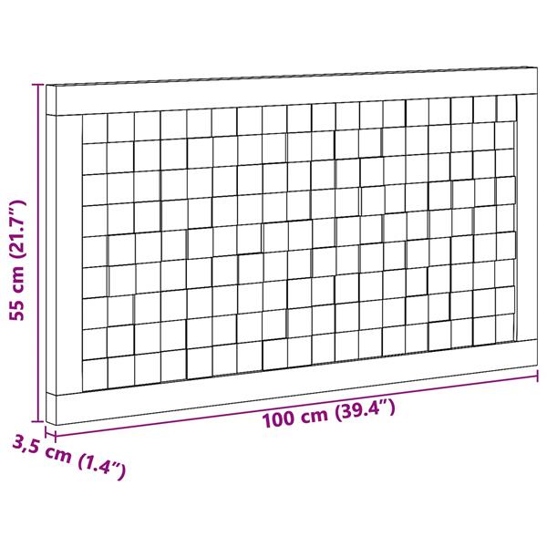 Grote foto vidaxl hoofdbord wandgemonteerd naturel 100 cm massief teakhout antiek en kunst stoelen en banken