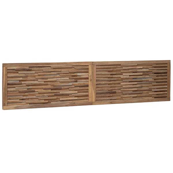 Grote foto vidaxl hoofdbord wandgemonteerd naturel 200 cm massief teakhout antiek en kunst stoelen en banken