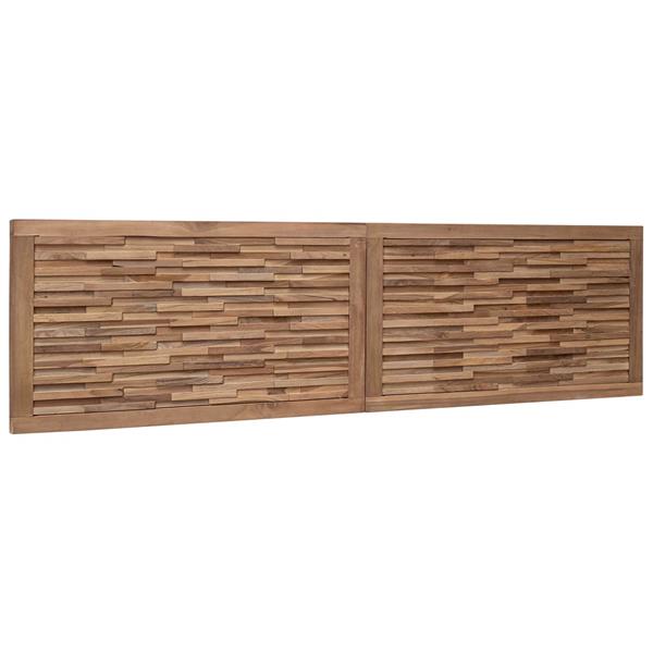 Grote foto vidaxl hoofdbord wandgemonteerd naturel 160 cm massief teakhout antiek en kunst stoelen en banken