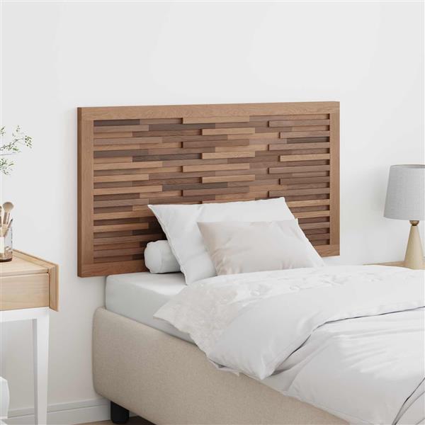 Grote foto vidaxl hoofdbord wandgemonteerd naturel 100 cm massief teakhout antiek en kunst stoelen en banken