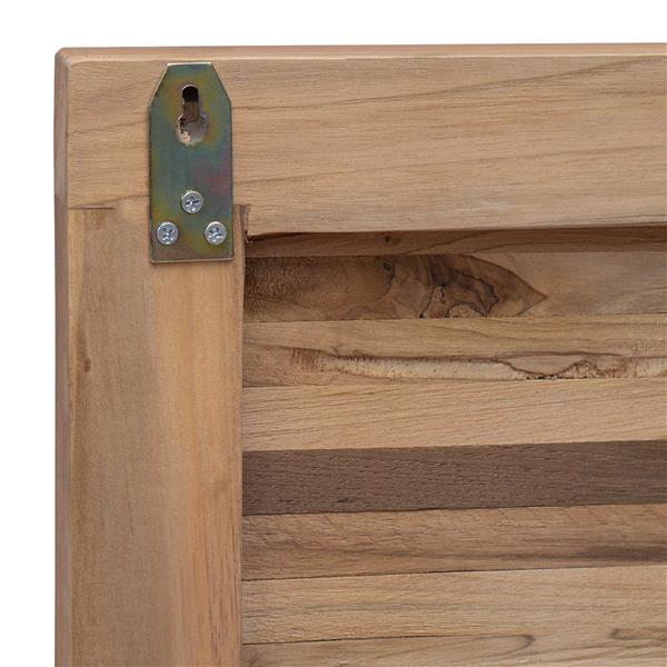 Grote foto vidaxl hoofdbord wandgemonteerd naturel 100 cm massief teakhout antiek en kunst stoelen en banken