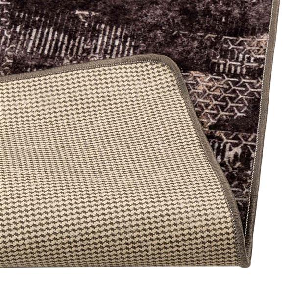 Grote foto vidaxl vloerkleedloper marsa zwart 50 x 450 cm polyester en pvc huis en inrichting vloerbedekking en kleden