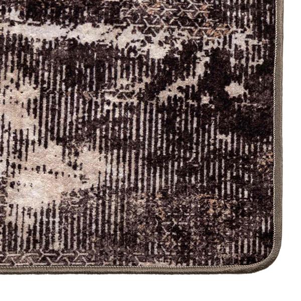 Grote foto vidaxl vloerkleedloper marsa zwart 50 x 450 cm polyester en pvc huis en inrichting vloerbedekking en kleden