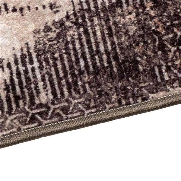 Grote foto vidaxl vloerkleedloper marsa zwart 50 x 400 cm polyester en pvc huis en inrichting vloerbedekking en kleden