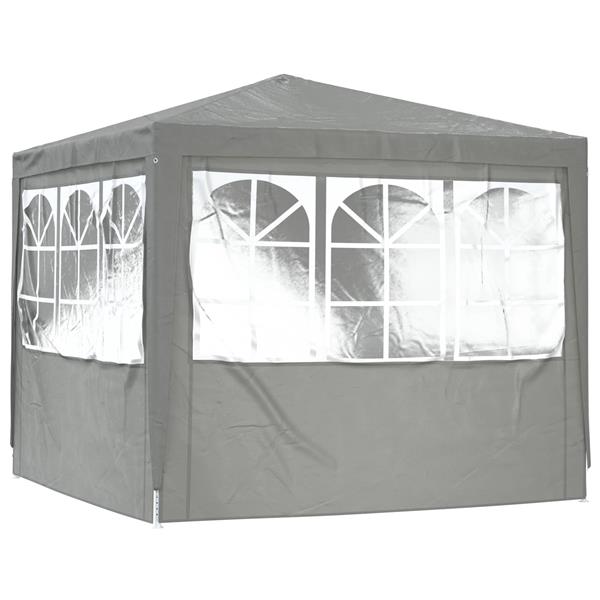 Grote foto vidaxl partytent lichtgrijs 250 x 250 x 240 cm pe en staal tuin en terras overige tuin en terras