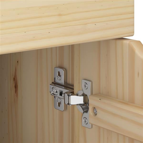 Grote foto vidaxl rolling kast bruin 63 5 x 39 x 65 5 cm massief vurenhout huis en inrichting overige