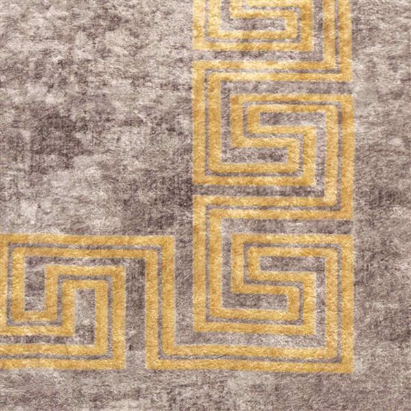 Grote foto vidaxl vloerkleedloper marsa grijs 80 x 100 cm polyester en pvc huis en inrichting vloerbedekking en kleden