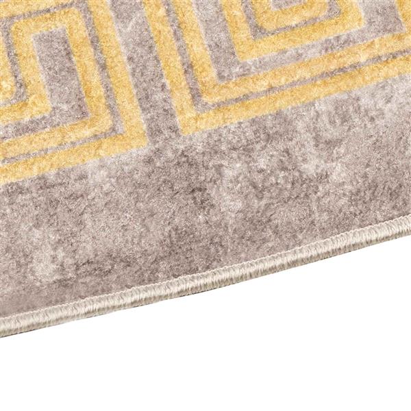 Grote foto vidaxl vloerkleedloper marsa grijs 50 x 450 cm polyester en pvc huis en inrichting vloerbedekking en kleden