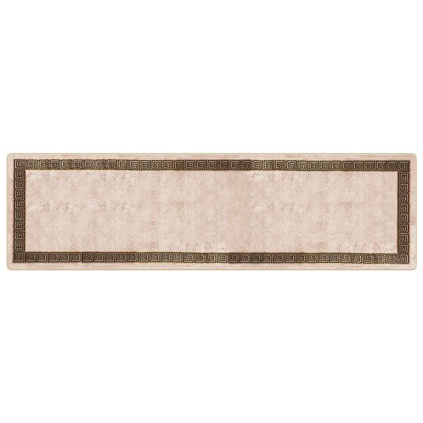 Grote foto vidaxl vloerkleedloper marsa zwart 100 x 350 cm polyester en pvc huis en inrichting vloerbedekking en kleden