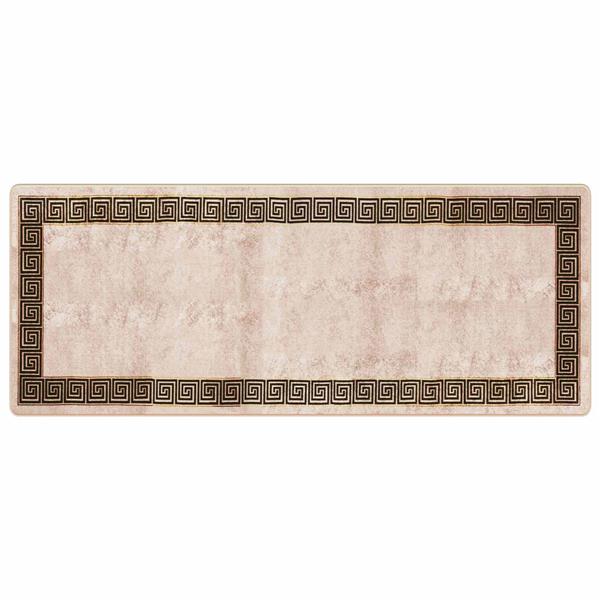 Grote foto vidaxl vloerkleedloper marsa zwart 100 x 250 cm polyester en pvc huis en inrichting vloerbedekking en kleden