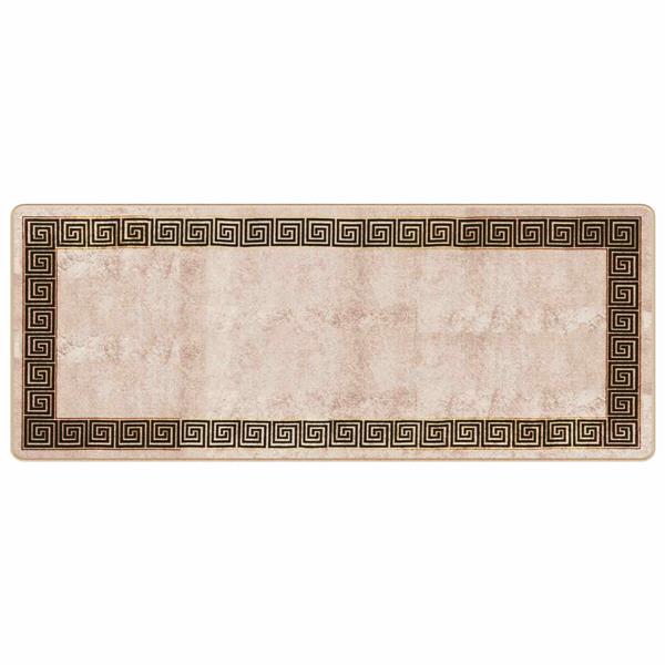 Grote foto vidaxl vloerkleedloper marsa zwart 80 x 200 cm polyester en pvc huis en inrichting vloerbedekking en kleden