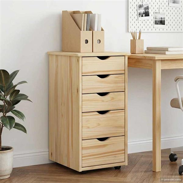 Grote foto vidaxl kast bruin 34 x 39 x 61 5 cm massief vurenhout huis en inrichting overige