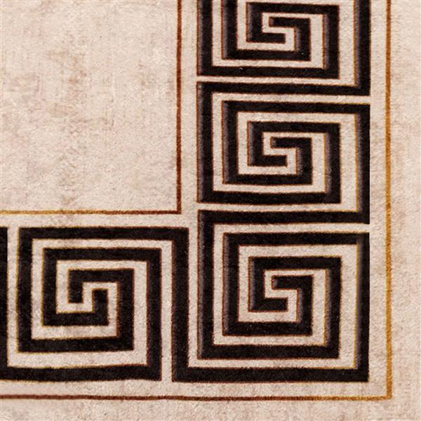 Grote foto vidaxl vloerkleedloper marsa zwart 50 x 350 cm polyester en pvc huis en inrichting vloerbedekking en kleden