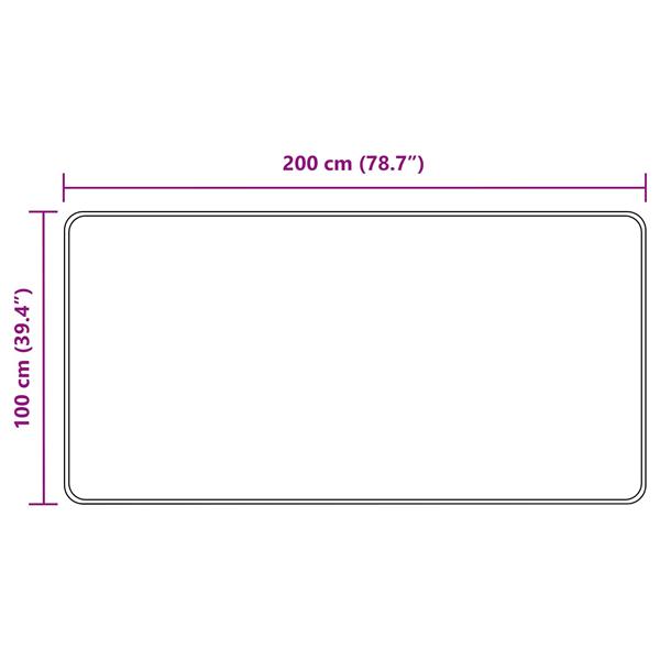 Grote foto vidaxl vloerkleedloper marsa zwart 100 x 200 cm polyester en pvc huis en inrichting vloerbedekking en kleden