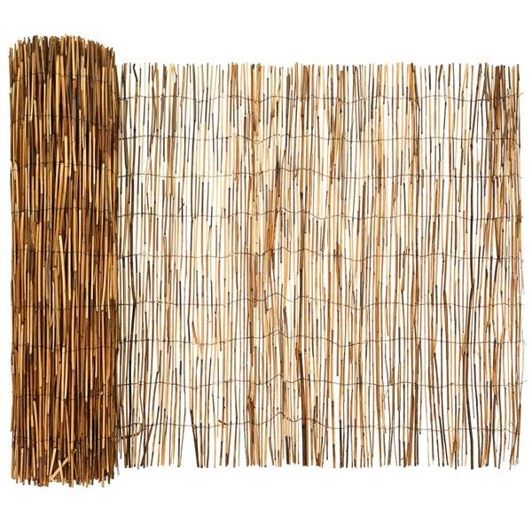 Grote foto vidaxl tuinhek ge carboniseerd 500 x 90 cm riet tuin en terras hekken en schuttingen