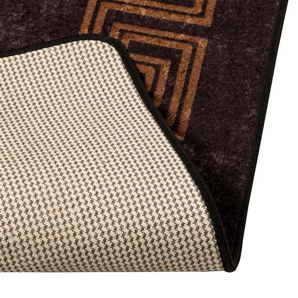 Grote foto vidaxl vloerkleedloper marsa zwart 50 x 250 cm polyester en pvc huis en inrichting vloerbedekking en kleden