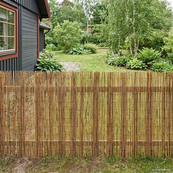 Grote foto vidaxl tuinhek ge carboniseerd tuin en terras hekken en schuttingen