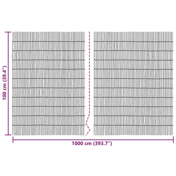 Grote foto vidaxl tuinhek ge carboniseerd tuin en terras hekken en schuttingen