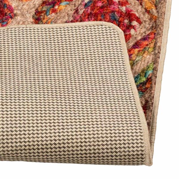 Grote foto vidaxl vloerkleedloper marsa multikleur 100 x 100 cm polyester en pvc huis en inrichting vloerbedekking en kleden