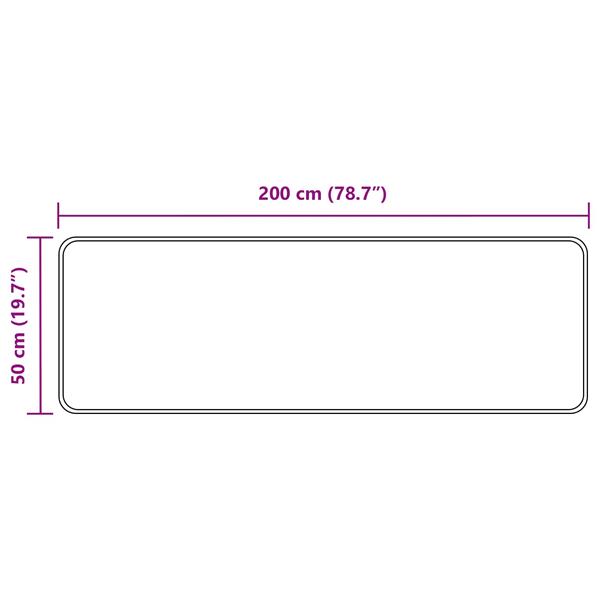 Grote foto vidaxl vloerkleedloper marsa multikleur 50 x 200 cm polyester en pvc huis en inrichting vloerbedekking en kleden