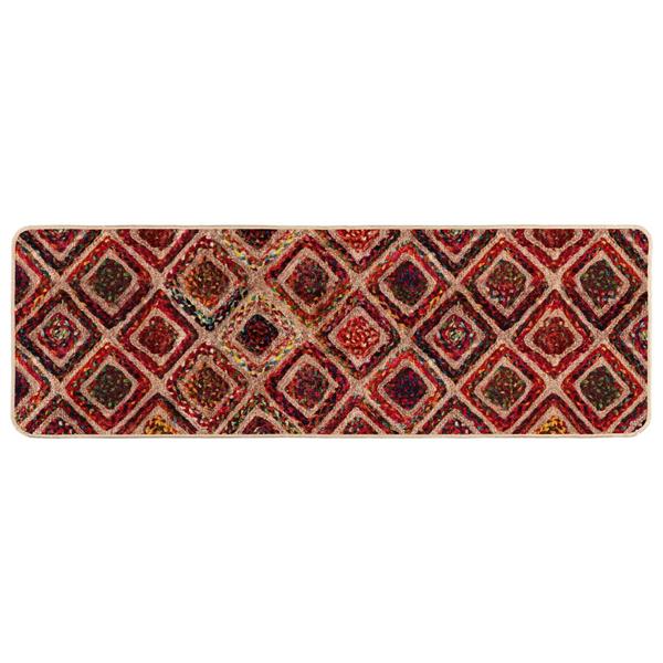 Grote foto vidaxl vloerkleedloper marsa multikleur 50 x 100 cm polyester en pvc huis en inrichting vloerbedekking en kleden