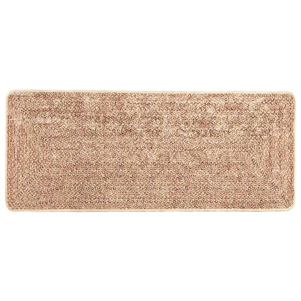 Grote foto vidaxl vloerkleedloper marsa geel 100 x 200 cm polyester en pvc huis en inrichting vloerbedekking en kleden