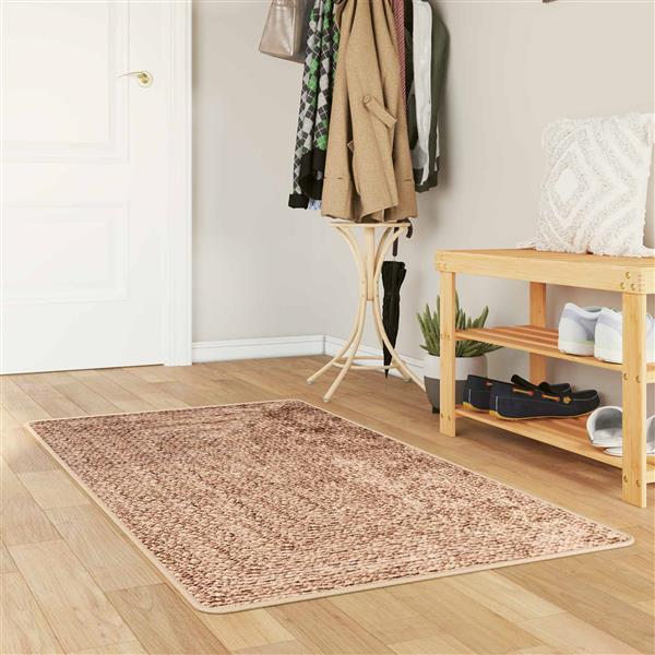 Grote foto vidaxl vloerkleedloper marsa geel 80 x 200 cm polyester en pvc huis en inrichting vloerbedekking en kleden