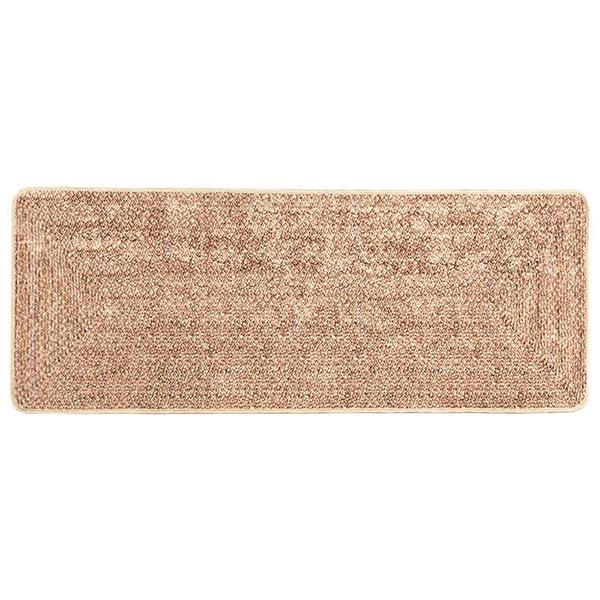 Grote foto vidaxl vloerkleedloper marsa geel 80 x 200 cm polyester en pvc huis en inrichting vloerbedekking en kleden