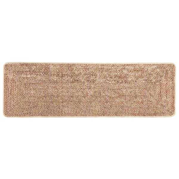 Grote foto vidaxl vloerkleedloper marsa geel 50 x 150 cm polyester en pvc huis en inrichting vloerbedekking en kleden