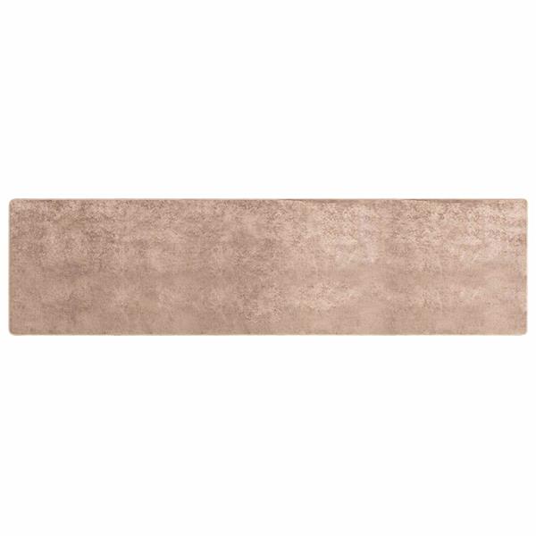 Grote foto vidaxl vloerkleedloper marsa zand 100 x 450 cm polyester en pvc huis en inrichting vloerbedekking en kleden