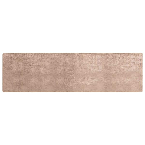 Grote foto vidaxl vloerkleedloper marsa zand 100 x 400 cm polyester en pvc huis en inrichting vloerbedekking en kleden