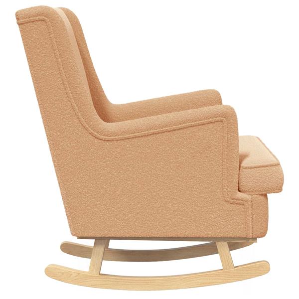 Grote foto vidaxl schommelstoel beige 62 x 80 x 85 cm schapenstof huis en inrichting stoelen