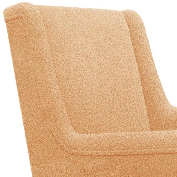 Grote foto vidaxl schommelstoel beige 62 x 80 x 85 cm schapenstof huis en inrichting stoelen