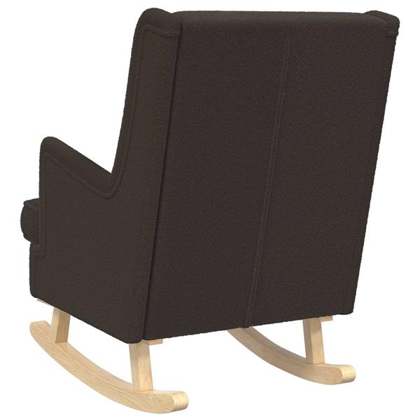 Grote foto vidaxl schommelstoel zwart 62 x 80 x 85 cm schapenstof huis en inrichting stoelen