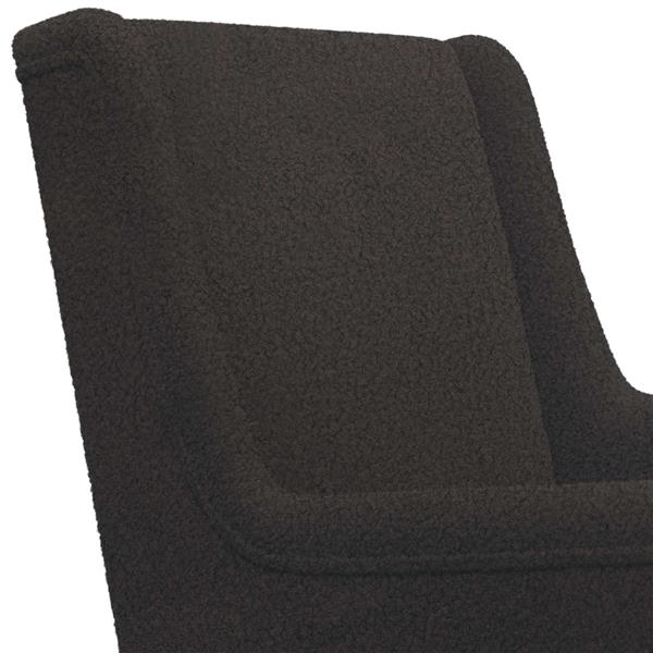 Grote foto vidaxl schommelstoel zwart 62 x 80 x 85 cm schapenstof huis en inrichting stoelen